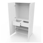 2 Door MDF Wardrobe in White