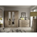 4 Door Cabinet with Night Stand and Chest