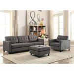 ACME Ceasar Sectional Sofa in Gray Fabric, luxury sofa
