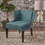 Adelina Button Tufted Armless Fabric Chair