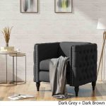 Alira Modern Tufted Fabric Arm Chair