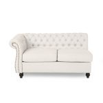 Amberside 6 Seater Fabric Tufted Sectional Sofa