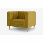 Amicie Channel Tufted Velvet Arm Chair