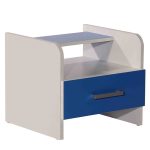 Aqua Splash Bedside Table in White & Blue Finish
