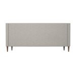 Armless 3 Seater Sofa in Woven Grey Fabric