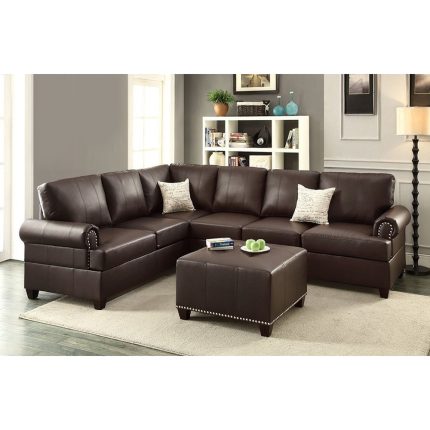 Bobkona Cady Reversible Sectional Sofa