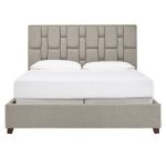 Briston Pattern Tufted Bed in Gray