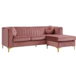 Cargill Wide Velvet Modular Sofa & Chaise