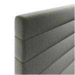 Channel Headboard Bed with Upholstered