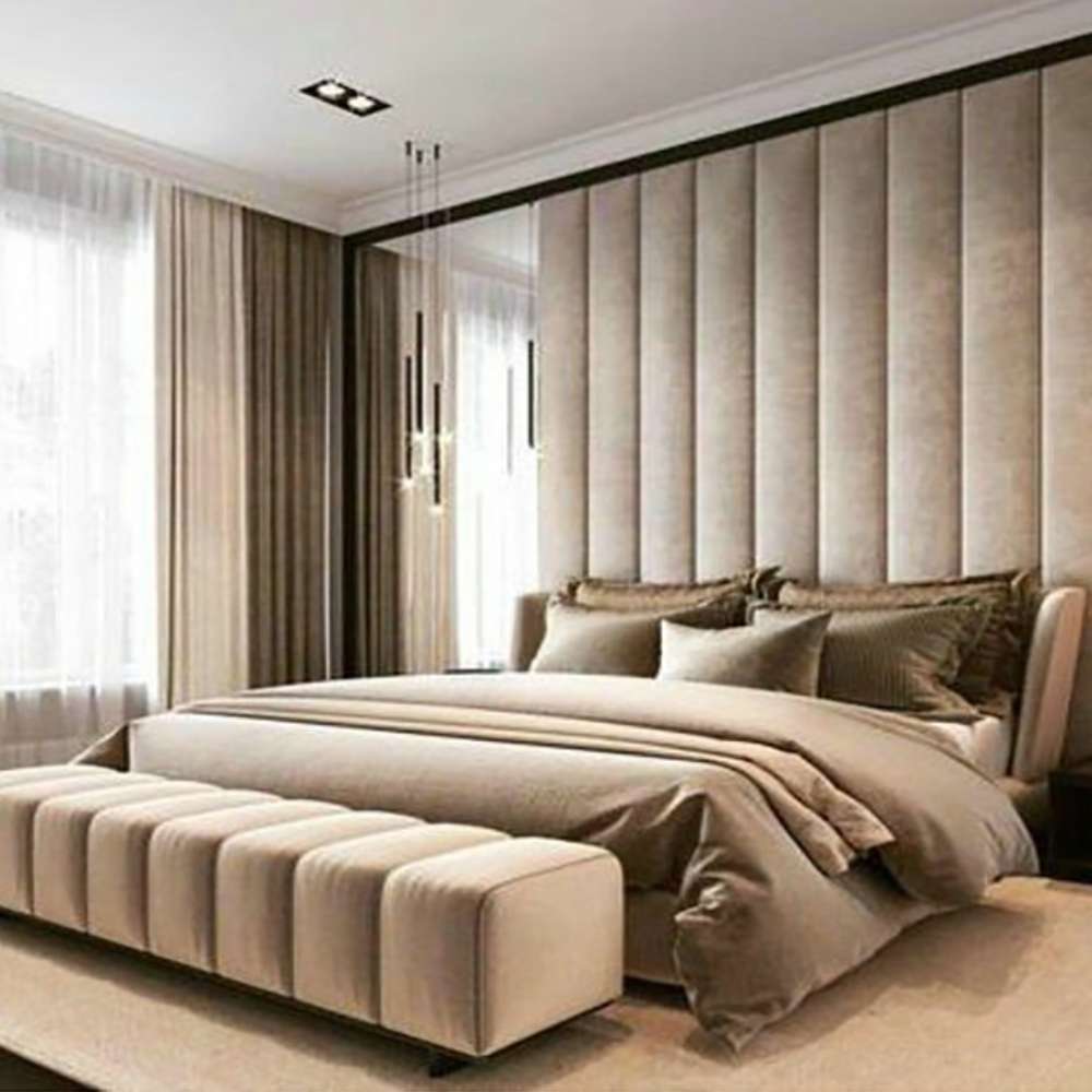 Channel Tufted WallPanel Headboard Bed Channel Tufted WallPanel Headboard Bed