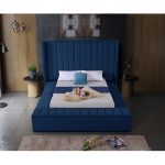 Channel tufting / storage velvet king bed