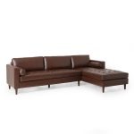 Contemporary Tufted Upholstered Chaise Sectional