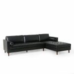 Contemporary Tufted Upholstered Chaise Sectional