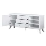 Contemporary white tv stand