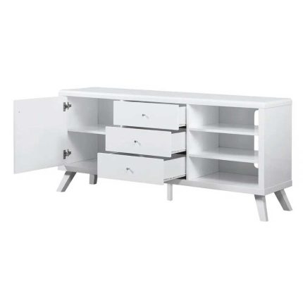 Contemporary white tv stand
