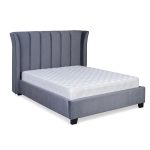 Curved Velvet Upholstered Bed