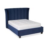 Curved Velvet Upholstered Bed