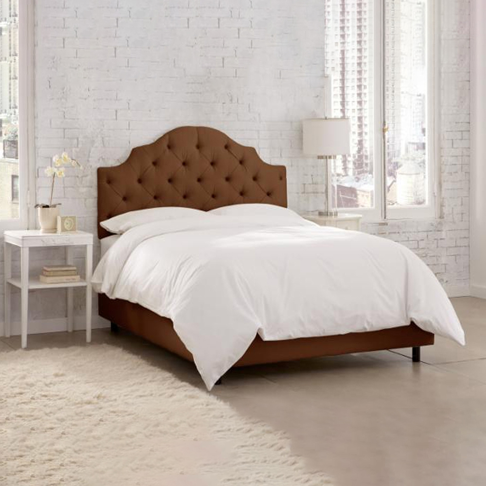 Deep Button Tufted Curved Headboard Bed Deep Button Tufted Curved Headboard Bed