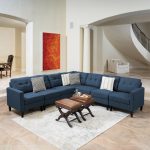 Emmie Mid Century Modern 7-piece Sectional Sofa Set