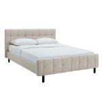 Fabric Upholstered Tufted Bed