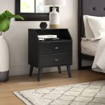 Fatima 2-Drawers NightStand in Black