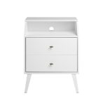 Fatima 2-Drawers Night Stand in White