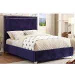 Fatima Velvet Upholstered Platform Bed