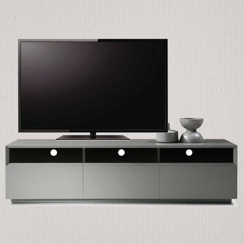Gray-high-gloss-contemporary-TV-Stand Gray high gloss contemporary TV Stand