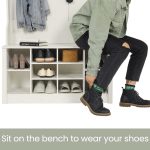 Hall Tree With Storage Bench, 3-in-1 Entryway