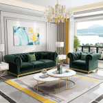 High Profile Sofa with Ottoman