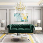 High Profile Sofa with Ottoman