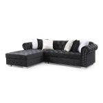 Jilian Velvet Left Hand Facing Sectional Sofa
