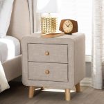 Jonesy 2-Drawer Mid-Century Fabric Nightstand