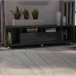 Julius Black Gloss TV Stand