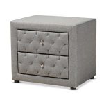 Lepine Grey Fabric Night Stand