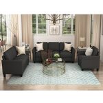Living Room Polyester-blend 3 Pieces Sofa Set