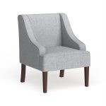 Lyric Light Grey Swoop Arm Accent Chair