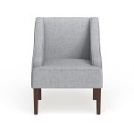 Lyric Light Grey Swoop Arm Accent Chair