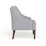 Lyric Light Grey Swoop Arm Accent Chair