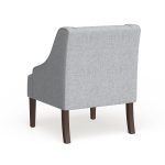 Lyric Light Grey Swoop Arm Accent Chair