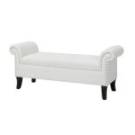 Milan Roll Arm Entryway Lounge Accent Bench