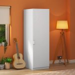 Milky Way 1 Door MDF Wardrobe in White