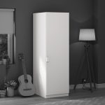 Milky Way 1 Door MDF Wardrobe in White