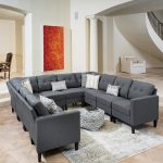 Modern 10-piece U-shaped Sectional Sofa