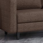 Modern Fabric Upholstered Sofa with Chaise Lounge