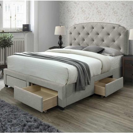 Pogradec Tufted Storage Bed