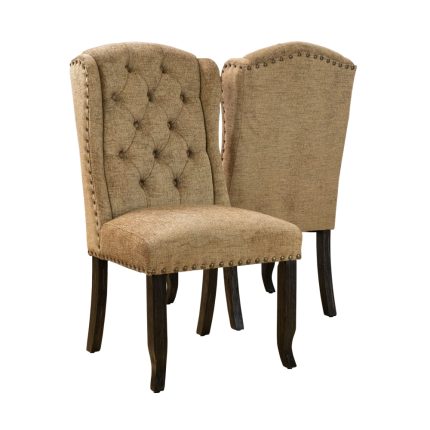 Rustic Linen Dining Chairs