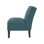 Shoshone Caribbean Blue Linen Armless Settee