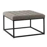 Square Button Tufted Ottoman