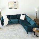 Symmetrical Corner Velvet Sectional Sofa